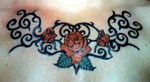 Chest Roses Tribal Style